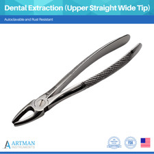 Dental Extraction Forceps (Upper Straight Wide Tip #1) ARTMAN