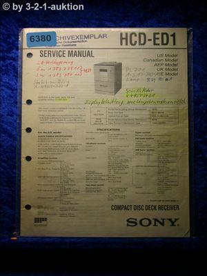 Sony Service Manual HCD ED1 Component System (#6380)