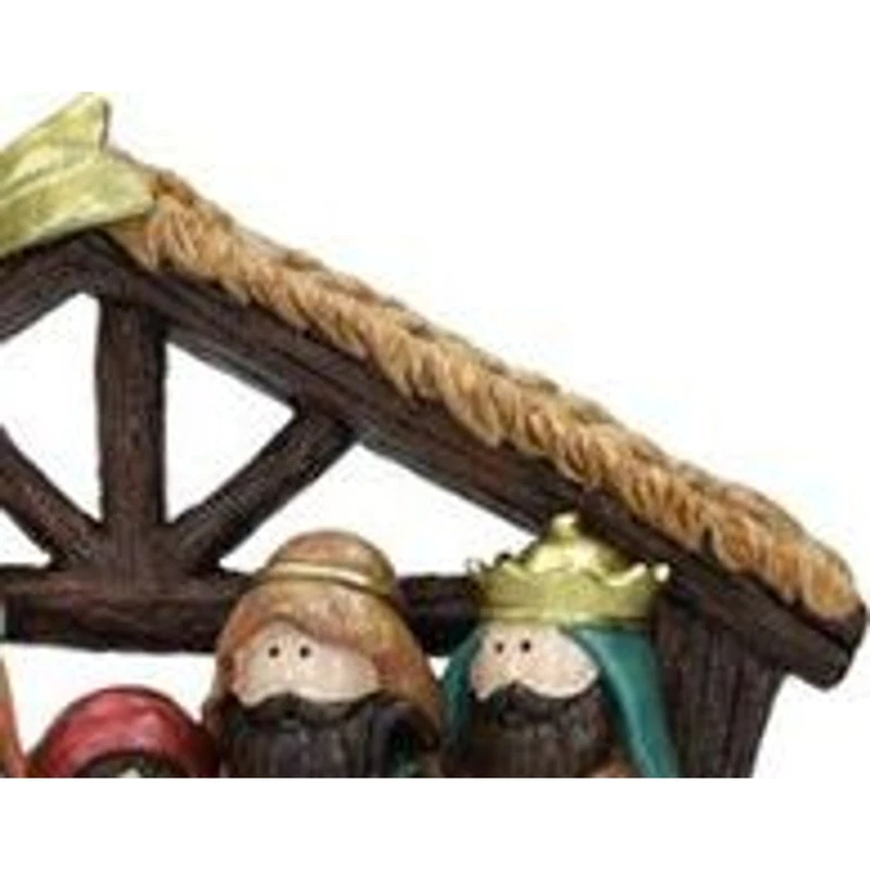 Natività Piccola Presepe in Resina BRANDANI Capanna Sacra Famiglia 21 cm Natale, fotografia 5 di 9