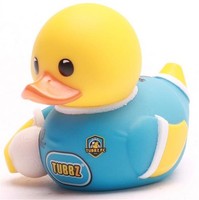Badeente Tubbz FußBall (Mini) Quietscheente Quietscheentchen Plastikente Ente