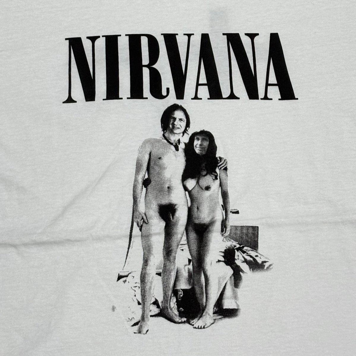 Vintage Nirvana 90s Sub Pop John Lennon Yoko Grunge Band Size L T