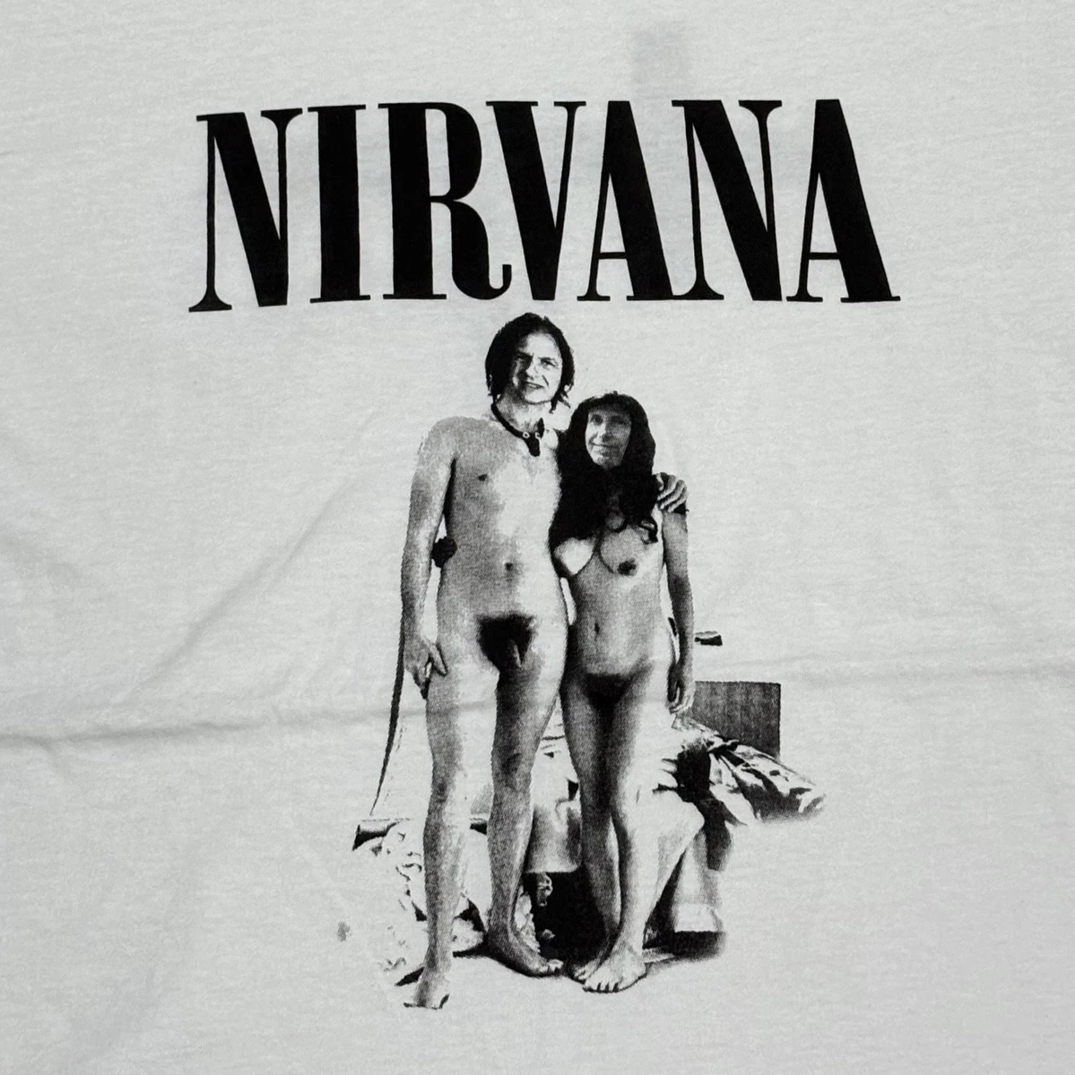 Vintage Nirvana 90s Sub Pop John Lennon Yoko Grunge Band Size L T