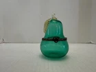 Vintage Green and Gold Venetian Murano Glass Pear Hinged Trinket Box