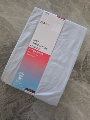 M&S Body Sensor Spannbettlaken ~ 250 Fadenzahl ~ Größe Single
