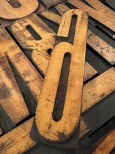 Vtg WOOD Number 6  9 Tall Condensed Letterpress TYPE Printing SIX  NINE 8-1/4"H