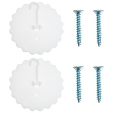 2 Sets Mosquito Net Hanging Hooks White PU Ceiling Cup Holder Support