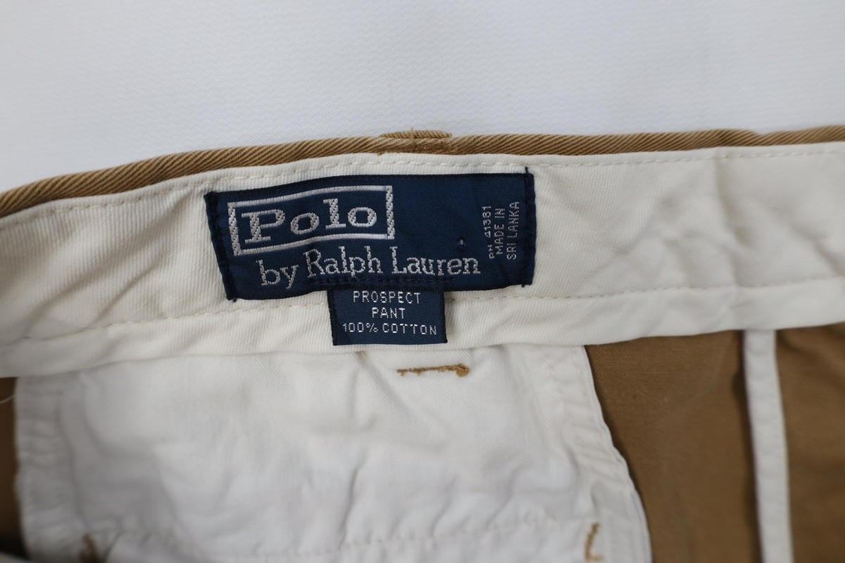 Vintage 90s Ralph Lauren Mens 40x30 Faded Prospect Wide Leg Chino