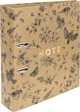 Lever Arch File A4 75 Mm - Natural Brown Kraft - Birds