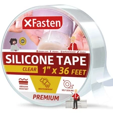 Self Fusing Silicone Tape Waterproof Clear “ 1" X 36 Feet Self Amalgamating Tape