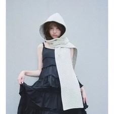 ColoSins Fairy Hooded Muffler - Cream Striped, New