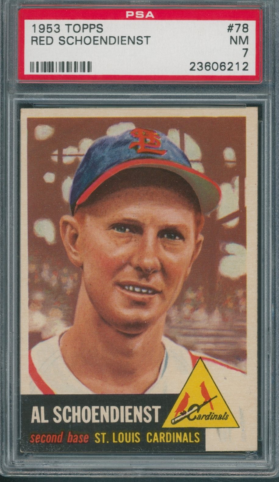 1953 Topps #78 Red Schoendienst PSA NM 7 *6212