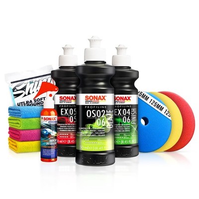 SONAX PROFILINE Auto Politur Set  ExCut 05-05 Ex 04-06 OS 02-06 250ml 11-teilig