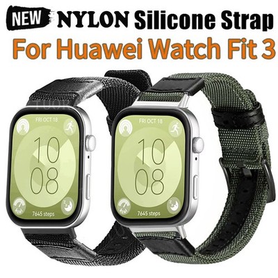 Armband für Huawei Watch Fit 3 4 Sport Uhrenarmband Nylon Silikon Smartwatch DE