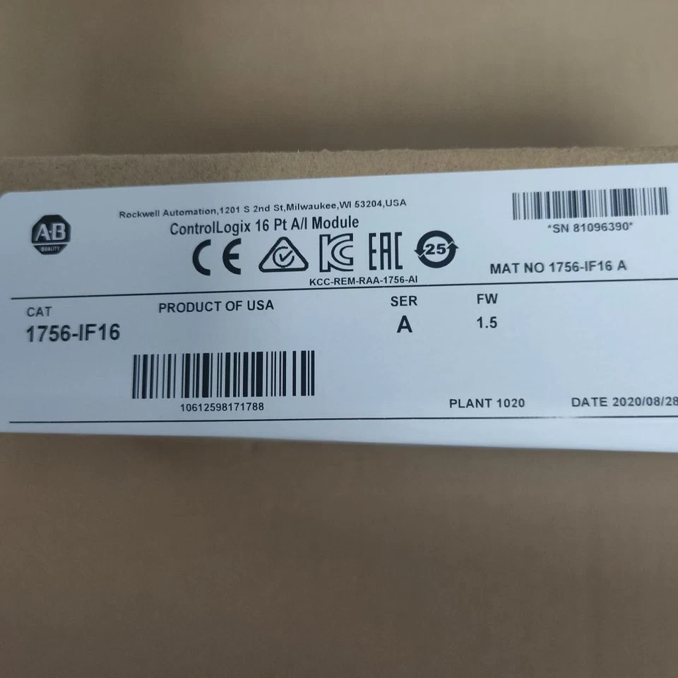 New Factory Sealed AB 1756-IF16 SER A ControlLogix 16 Pt Input Module 1756IF16 - Image 3 of 4