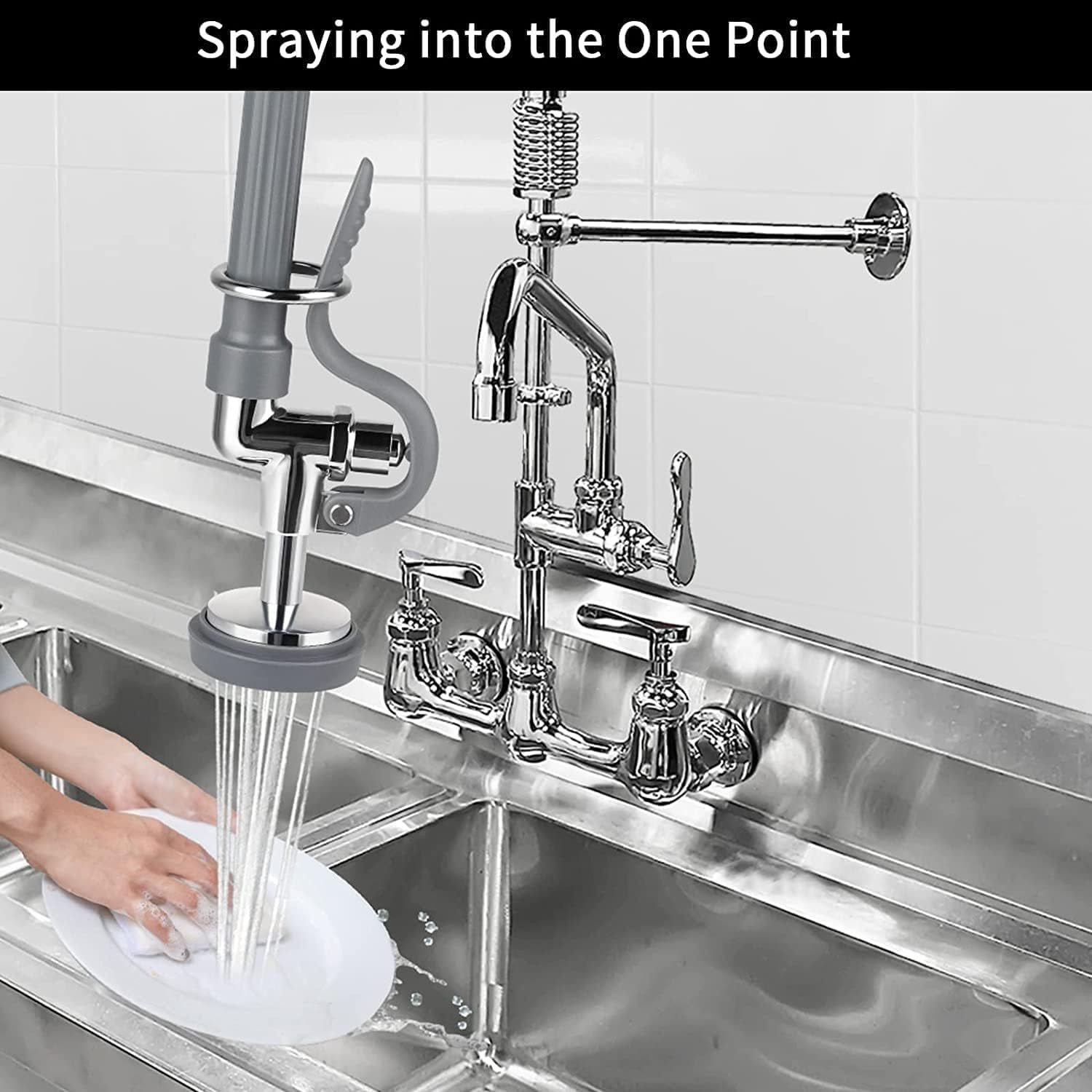 KANONEY 2 Pack Pre-Rinse Spray Valve Repair Kit for Most Commercial Sink Gray 