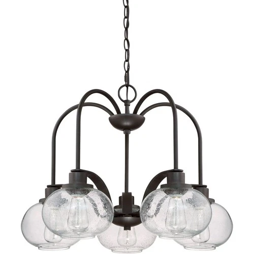 Trilogy - 5 Light Steel Dinette Chandelier - 19 Inches high-Old Bronze Finish - Picture 5 of 8