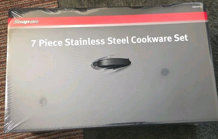 Snap On 7-pc Stainless Steel Pots & Pan Collectable Cookware Set SSX24P125