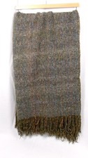 Kennebunk Weavers Vintage Wool Throw Blanket With Fringe Made In USA