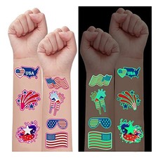 70PCS 4th of July Decorations Temporary Tattoos  Red White and Blue 4th of july