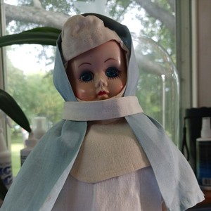 Nun Doll with Glass Display Dome