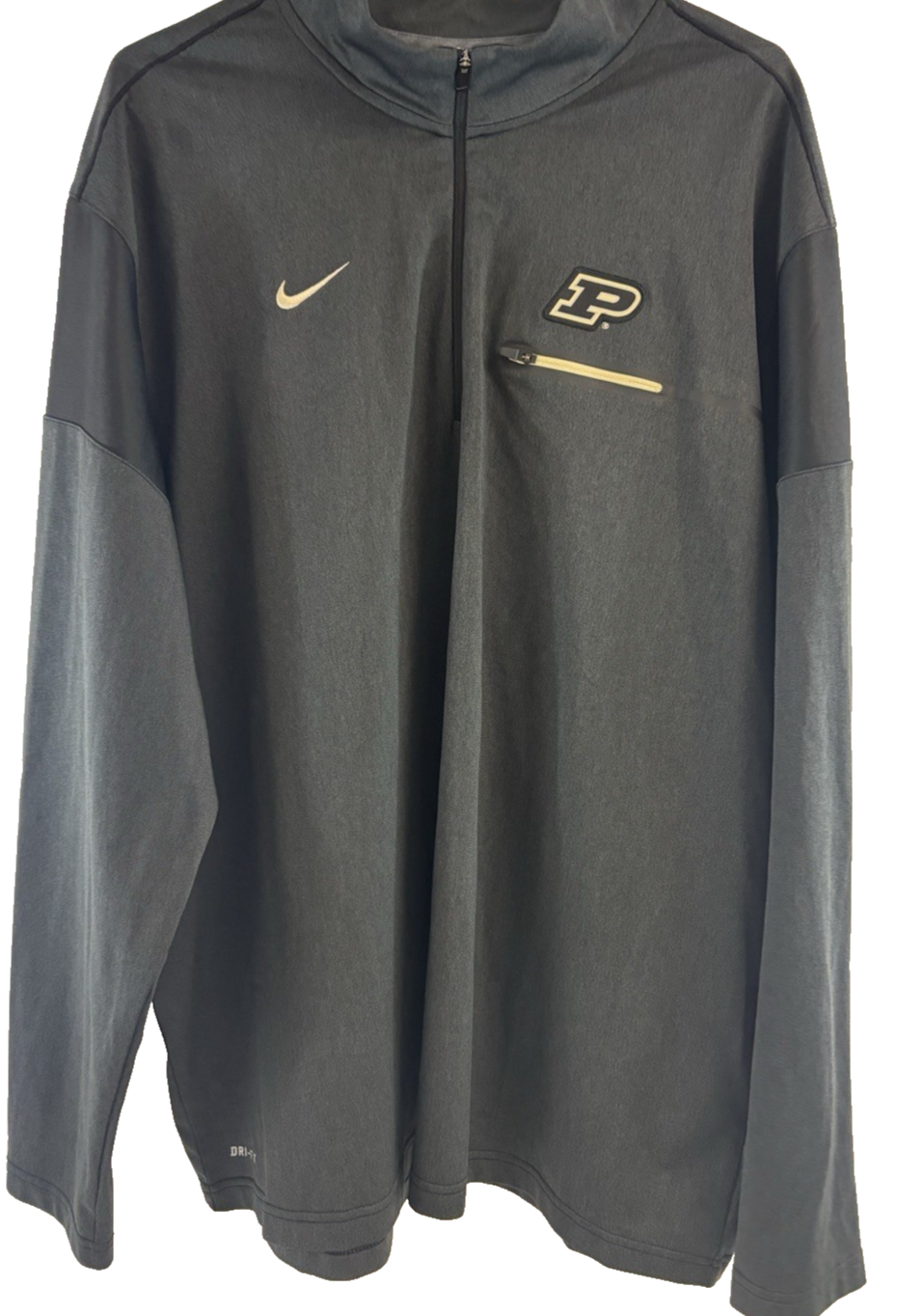 SACAI X NIKE Nike Purdue Boilermakers Uomo Quarto Zip Pullover Giacca Dri Fit Nero 3XL