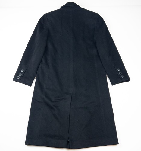 Fleurette Cashmere Coat Women's 2 Vintage Black 100% Cashmere Long Overcoat - Picture 4 of 15