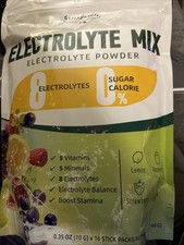 Electrolytes Powder Hydration 16 Packets Sugar Free Recovery Electrolyte Drink