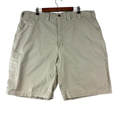 Carhartt B147 Loose Fit Canvas Utility Work Shorts Mens 44 Tan Carpenter