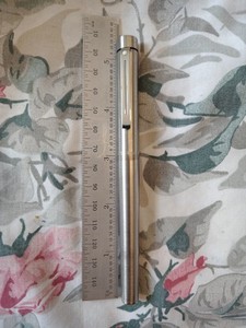 Sheaffer Targa Brushed Stainless Steel Fine Nib Fountain Pen Australia 