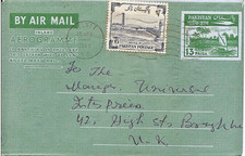 Bangladesh cover aerogramme 1969 Pakistan period, RURAL SCENE, sent from Sylhet