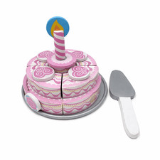 MELISSA DOUG Triple Layer Party Cake 4069 Age 3 Preschool wood food playset