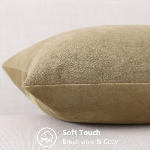 Juego de fundas de almohada decorativas de chenilla 12x20 20" x 12" (paquete de 2) caqui - Imagen 4 de 6