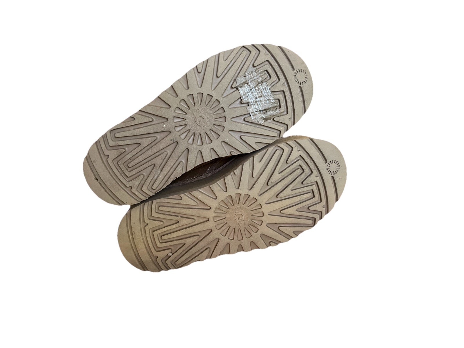 UGG Beige Suede Shearling Lined Platform Ankle Bo… - image 5