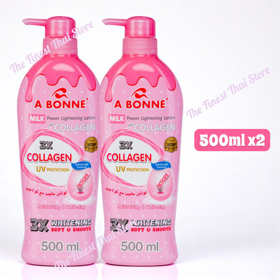 2 x 500ml : A Bonne Milk Power Lightening Lotion Plus Collagen