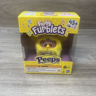Furby Furblets PEEPS Bunny Shape 3'' Mini Electronic Plush Toy, NEW