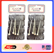 8 Pc Vintage Style Hair Rollers Xlarge BRUSH ROLLERS  8 PINS 8 XL Rollers 