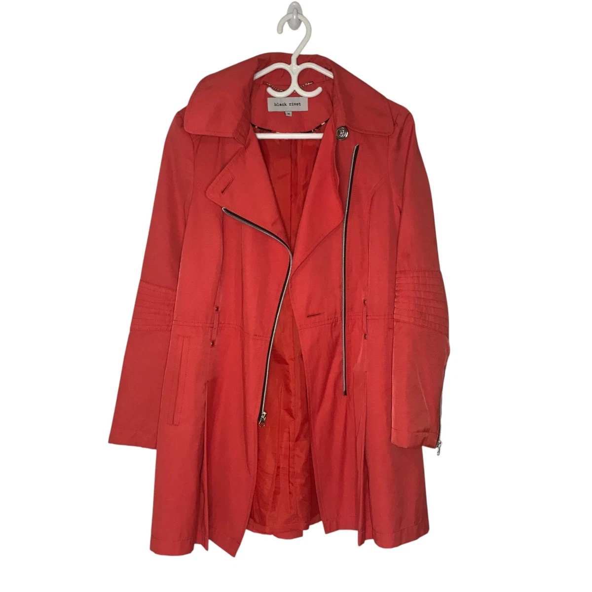 Black Rivet Trench Coats, Jackets & Vests for Women for sale | eBay