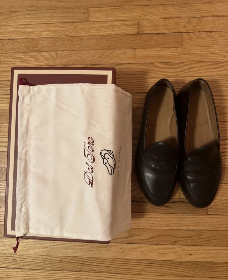 Mocasines Del Toro Milano de cuero marrón oscuro para hombre talla 10,5 EE. UU. Foto 3 de 4