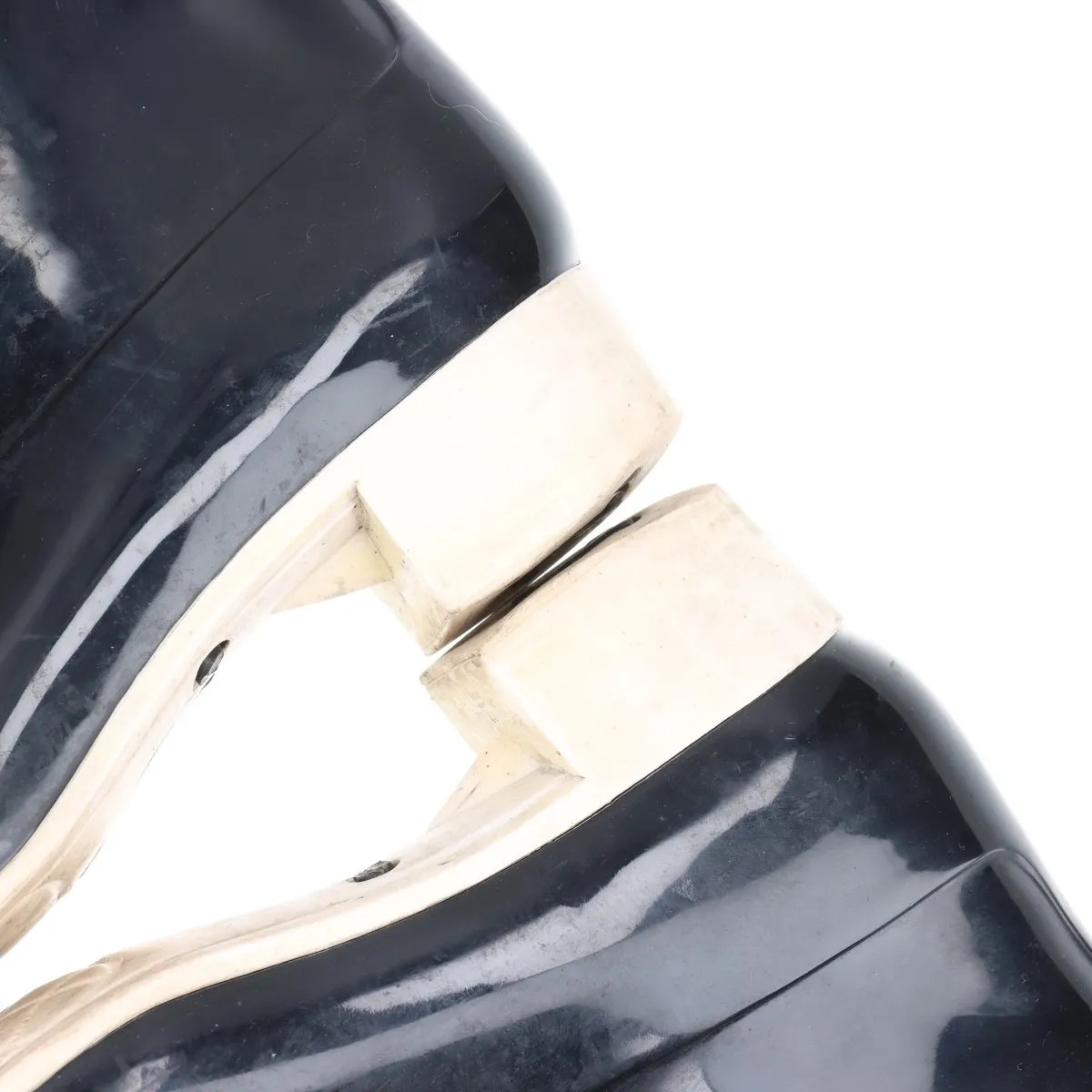 Chanel Coco Mark Camelia 10P Rubber Rain boots 38 Ladies' Black x ivory G26648 W thumbnail 17