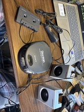 Sony Discman D-151 CD Player Speakers Cassette Adapter Tested  Working