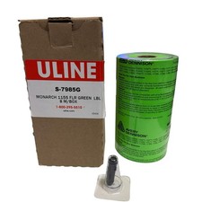 Genuine Monarch 1136 Fluorescent Green Pricing Packing Labels 8 Rolls Free Ink