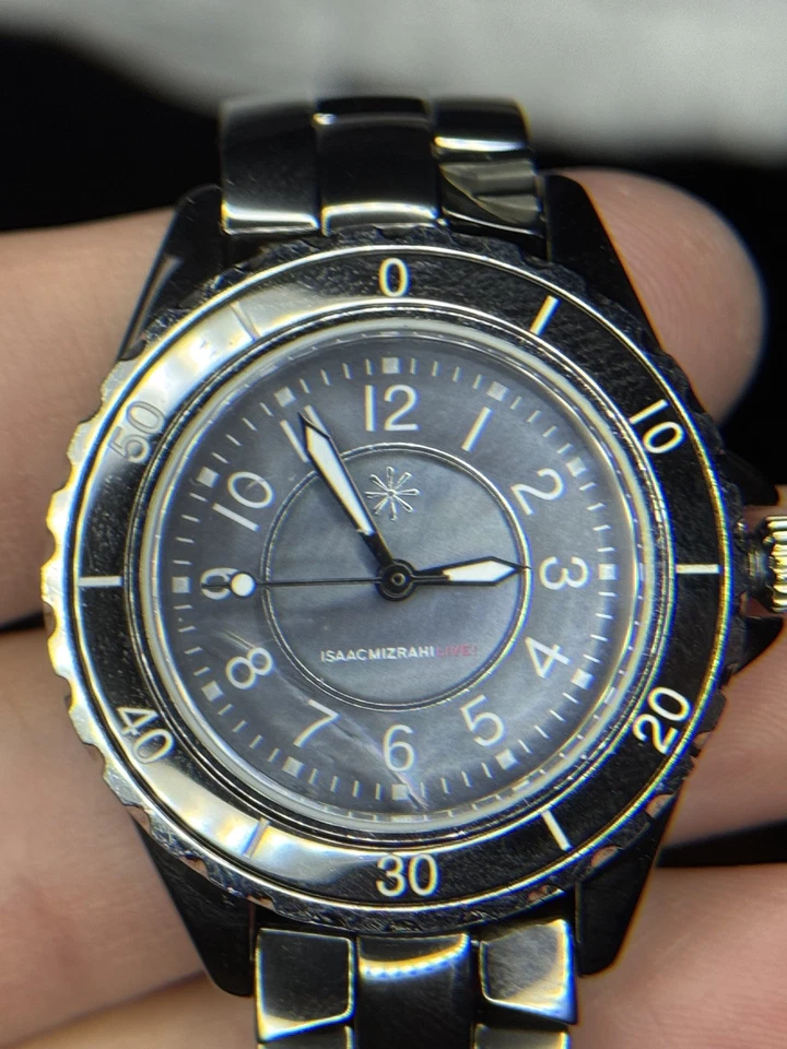 Reloj Isaac Mizrahi Live Mujer Gris Cerámica Esfera MOP Foto 2 de 4