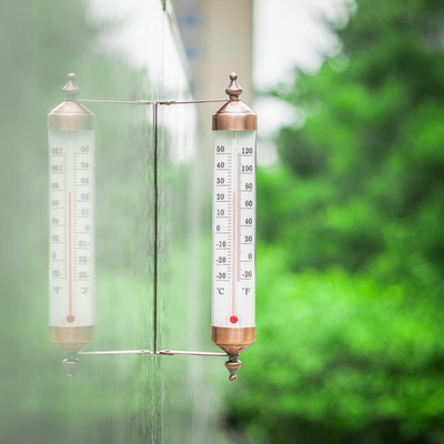 Outdoor Window Thermometer 10 Inch Outside Temperature Gauge Copper Decor Tool