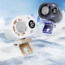 Ventilador de cintura con clip de enfriamiento semiconductor, ventilador portátil para exteriores con pantalla digital