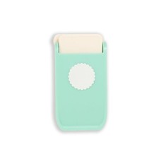 Scalloped Circle Shaped Punch Card Making Scrapbook Crafter Tool 1 Inch Teal