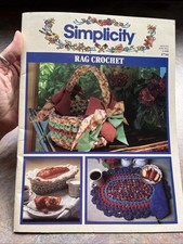 Rag Rug Crochet Booklet -Simplicity Rag Crochet - Heart Container, Pillow, Bask