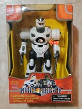 White Space Fighter Robot Lights Sound and Movement