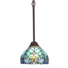 COTOSS Tiffany Pendant Light fixtures Hanging Lamp Stained Glass Light Decor ...