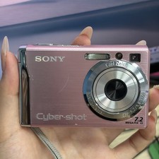 SONY Cyber-shot DSC-W80 Pink 7.2MP Carl Zeiss Vario-Tessar 3x Zoom