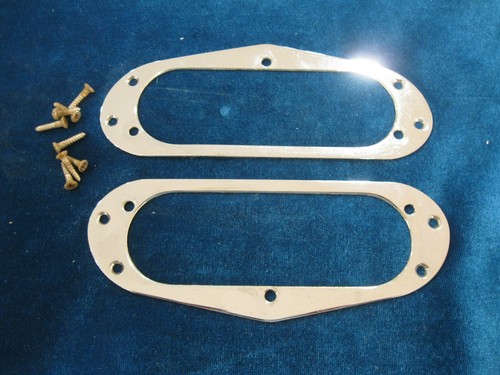 1970's Gibson Les Paul Recording Guitar Pickup Mounting Rings + Screws Surrounds